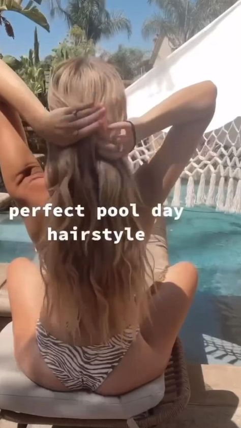 Pin on HAIR INSPO Pool Day Hairstyles, Hairstyles For The Beach, Day Hairstyles, Swimming Hairstyles, Pool Hairstyles, Pool Day, Hair Stylies, Hairdo For Long Hair, Easy Hairstyles For Long Hair