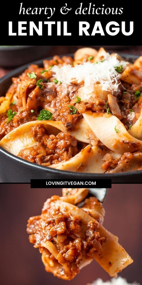 9x13 Recipes, September Recipes, Lentil Ragu, Veggie Mains, Monday Recipes, Ragu Sauce, Gf Food, Ragu Recipe, Lentil Dishes