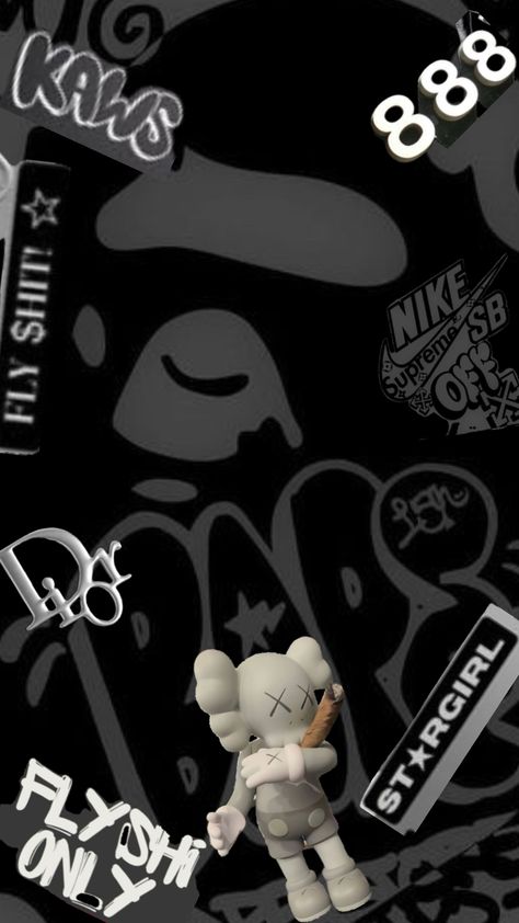 #grey #black #shufflefyp #kaws Kaws Wallpapers, Kaws Wallpapers Black, Kaws Iphone Wallpaper, Wallpapers Black, Kaws Wallpaper, Black Butler Anime, Butler Anime, Black Art Pictures, Black Wallpaper