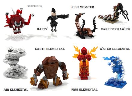 Lego Apocalypse, Lego Dnd, Lego Monster, Dnd Creatures, Easy Lego Creations, Monster Manual, Lego Techniques, Lego Dragon, Lego Medieval