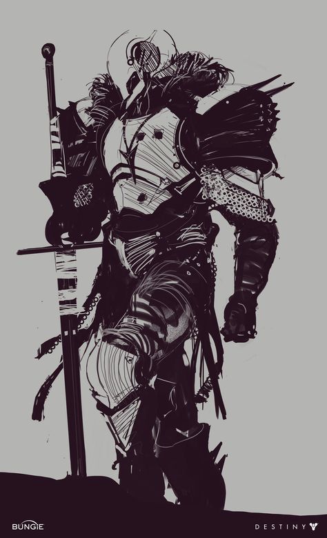 Destiny 2 Concept Art by Ryan DeMita | Concept Art World Destiny 2, Swords, Destiny, Concept Art, Black And White, Memes, White, Black, Art