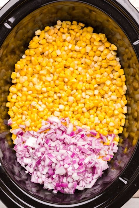 Slow Cooker Mexican Street Corn, Slow Cooker Corn Casserole, Mexican Corn Casserole, Mexican Street Corn Casserole, Street Corn Casserole, Slow Cooker Corn, Crock Pot Corn, Elote Corn, Easy Corn Casserole