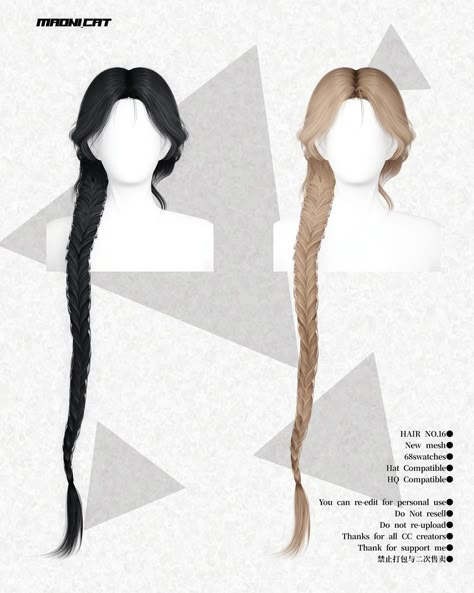 [Maoni_cat]HAIR No.16 | Patreon Sims 4 Cc Ponytail Alpha, Sims 4 Cc Long Braided Hair, Sims 4 Cc Leah Lillith Hair, Sims 4 Cc Straight Hair Patreon, Sims 4 Long Ponytail, Sims Patreon Hair, Sims 4 Wet Hair Cc, Sims 4 Cc Hair Braid, Sims Long Hair