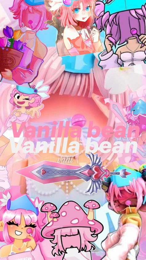 Mm2 Wallpaper, Vanilbean Mm2, Vanilla Bean, Youtubers, Vanilla, Wallpapers, Anime, Pink, Pins