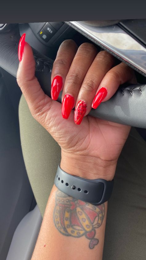 Ferrari Red Nails Design, Ferrari Nails, Ferrari Red Nails, Red Nails Gel, Nail Gold, Nail Inspired, Ferrari Red, Nails Gel Nails, Red Manicure