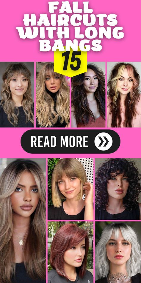 Fall Haircuts for Short Hair with Bangs: Chic and Playful Styles Short hair with bangs is a chic and playful choice for the fall season. Whether you prefer a pixie cut, bob, or lob, adding bangs can instantly transform your look. From curly hair to straight locks, our collection of fall haircuts for short hair with bangs offers a range of trendy styles to suit your taste. Embrace the versatility and confidence that this combination brings and make a statement with your fall hairstyle. Peekaboo Bangs Long Hair, Haircuts Autumn 2023, Fall 2023 Hair Trends Bangs, Fall 2023 Bangs, Fall 2023 Haircut, Haircuts Fall 2023, Trendy Hair Cuts 2023, Fall 2023 Haircuts, Fall 2023 Hair Trends Haircuts