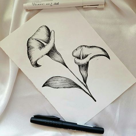 Lillies Tattoo, Lily Tattoo Design, Lilies Drawing, Tattoos For Black Skin, Lily Tattoo, Different Tattoos, Mom Tattoos, Butterfly Flowers, Calla Lily