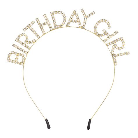 Happy Birthday For Me, Coquette Birthday Party, Girls Tiara, Hair Accessories Tiara, Birthday Party Accessories, Birthday Tiara, Birthday Headband, Birthday Accessories, Happy Birthday Girls