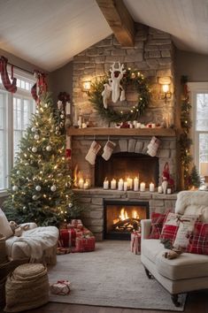 Cozy Traditional Christmas Aesthetic, Christmas Warm Aesthetic, Cottage Christmas Aesthetic, Christmas Aethstetic, Traditional Christmas Living Room, Cozy Modern Cottage, Christmas Sunroom, Christmas Cottage Decor, Preparing For Guests