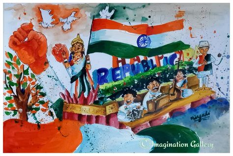 #imaginationgallery #howtodraw #artgallery #art #artist #painting #artwork #handpainted #youtubechannel #youtube #artoftheday #acrylicpainting #homedecor #heritage #india  #incredibleindia #culture #illustration #drawing #oilpainting #abstractpainting #design #interiordesign #republicday #india #republicdayindia #happyrepublicday #indian  #indianarmy #republicdaycelebration #national #jaihind #patriots #republicdayofindia Day Scenery Painting, Republic Day Painting, Day Scenery, Republic Day Drawing, Scenery Painting, Day Painting, Happy Republic Day, Scenery Paintings, Cartoons Png