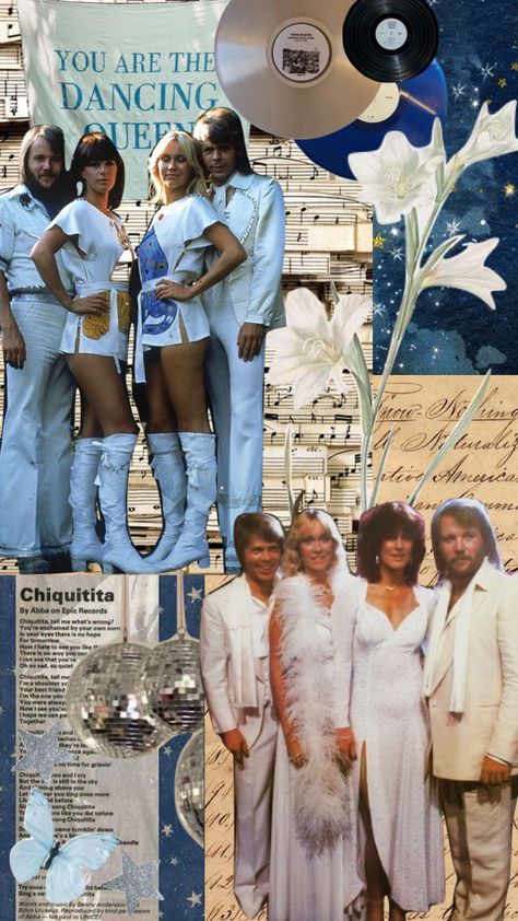 #abba #music #aesthetic #mammamia #70smusic #moodboard Abba Music, Music Aesthetic, Abba, Connect With People, Your Aesthetic, Creative Energy, Energy, Collage, Music