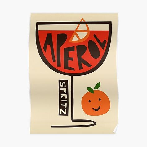 Aperol Spritz Gifts & Merchandise | Redbubble Cocktail Aperol Spritz, Spritz Cocktail, Cocktail Illustration, Cocktail Art, Inkjet Printing, Aperol Spritz, Linoleum, Stationery Cards, Mini Art