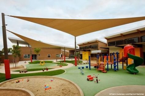 Daycare Inspiration, Child Care Center Design, Kids Garden Play Area, Admin Building, Eco School, Earth Building, Marmol Radziner, Julie Smith, Kid Bedrooms