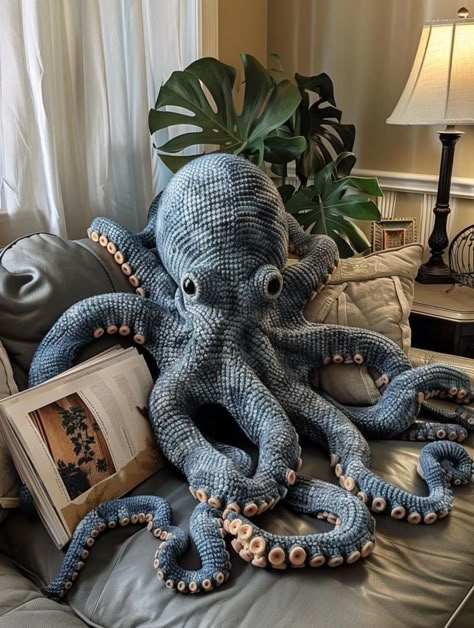 Stuffy Pattern, Crochet Stuffy, Crochet Octopus, Crochet Design Pattern, Crochet Mini Dress, Fun Crochet Projects, Fun Crochet, Crochet Things, Diy Crochet Projects