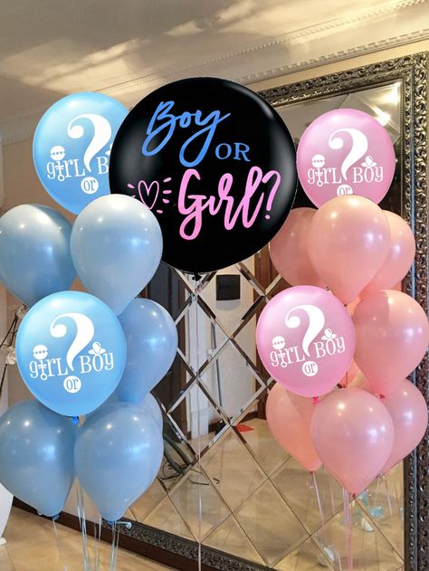 Gender Reveal Baby Shower Themes, Pregnancy Ideas, Gender Reveal Party Theme, Baby Shower Theme Decorations, Gender Reveal Balloons, Gender Party, Gender Reveals, Gender Reveal Decorations, Gender Reveal Invitations