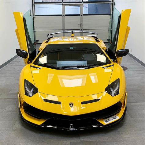 Lamborghini Aventador Super Veloce Jota painted in Giallo Orion Photo taken by: @lamborghini_porrentruy on Instagram Owned by: @alexandremorreau on Instagram Lamborghini Photos, Aventador Svj, Lamborghini Veneno, Pagani Huayra, Gt Cars, Yellow Car, Exotic Sports Cars, Hybrid Car, Official Account