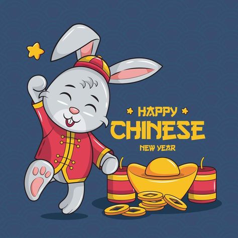 Happy Chinese New Year 2023, Chinese New Year Celebration, Chinese New Year 2023, Rabbit Vector, 2023 Year, Happy Birthday Candles, New Year 2023, Year Of The Rabbit, Hippie Wallpaper