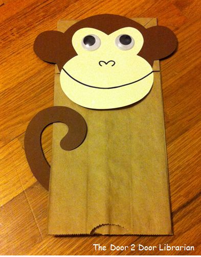 Monkeys. Paper bag puppets. Storytime. Preschool. Library. Home school. Every Child Ready to Read. ECRR. Monkey Paper Bag Puppet, Preschool Puppets, Jungle Crafts, Monkey Puppet, Early Childhood Literacy, Storytime Crafts, Monkey Crafts, Paper Plate Crafts For Kids, Five Little Monkeys