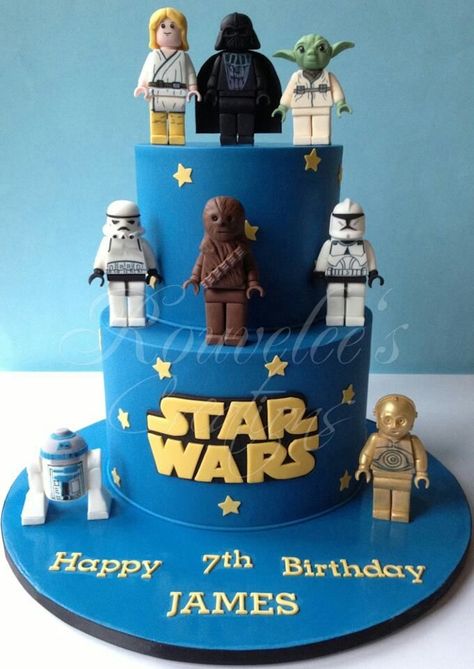 Star Wars Torte, Lego Star Wars Cake, Lego Star Wars Birthday, Lego Star Wars Party, Star Wars Cake Toppers, Star Wars Birthday Cake, Star Wars Bb8, Star Wars Cake, Star Wars Birthday Party