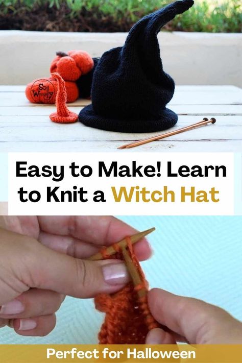 Watching this video tutorial you can learn how to knit a witch hat for Halloween. This witch/wizard/warlock hat is ideal for beginners. It's knitted flat, and if you know how to knit and purl, you can do it! The creator of this video will teach you how to knit this hat step by step so that the result of your knitting is incredible. The witch/wizard/sorcerer hat comes in many sizes (from 1 year to adult). We are sure you will love this knitting project! Do not miss this incredible opportunity. Knitted Witch Hat Free Pattern, Witch Hat Knitting Pattern, Warlock Hat, Knitted Witch Hat, Knit Witch Hat, Sorcerer Hat, Knitted Heart Pattern, Felt Witch Hat, Halloween Watch