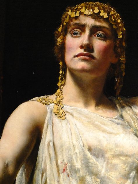 John Collier Paintings, Clytemnestra Art, Clytemnestra Aesthetic, History Art Painting, Ancient Greek Aesthetic, Trojan Women, John Collier, Greek Women, Art Movements