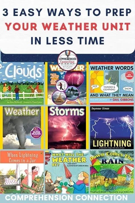 If you're teaching a weather unit for science or just enjoy thematic teaching, this post will be a great help. Our fourth grade students spend one quarter studying cloud types, weather tools, and storms. This post includes my favorite weather themed books, activities, and resources. Cloud Types, Thematic Teaching, Favorite Weather, Sensory Words, Weather Tools, Weather Books, Weather Words, Weather Theme, Similes And Metaphors