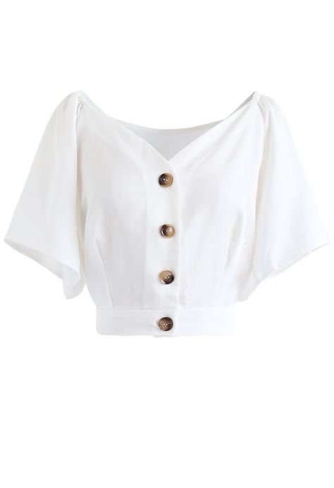 Button Crop Top, Led Dress, Neckline Designs, Fashion Buyer, Knit Crop Top, Sweetheart Neck, White Short, Mecca, Your Voice