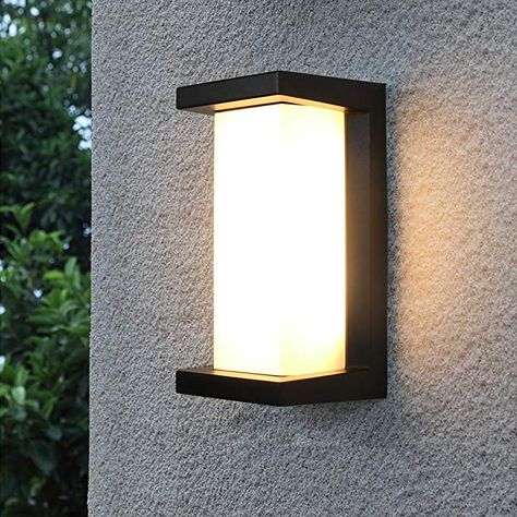 Modern Outdoor Sconces, Modern Exterior Lighting, House Lighting Outdoor, Porch Light Fixtures, Modern Outdoor Wall Lighting, Porch Lights, Home Lighting Design, Black Outdoor Wall Lights, Modern Outdoor Lighting