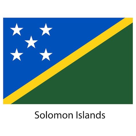 Flag Country, Solomon Islands, Vector Photo, Premium Vector, Graphic Resources, Vector Illustration, Flag