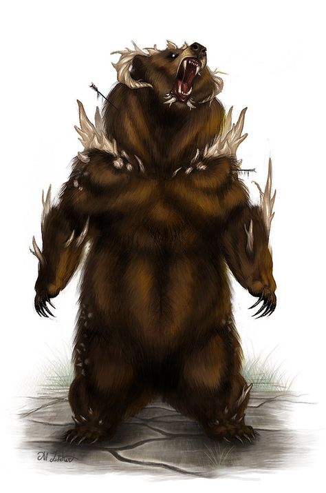 Dire Bear, Monster Manual, Monster Pictures, Dnd Campaign, Beast Creature, Iron Chef, Bear Drawing, Werewolf Art, Creature Artwork