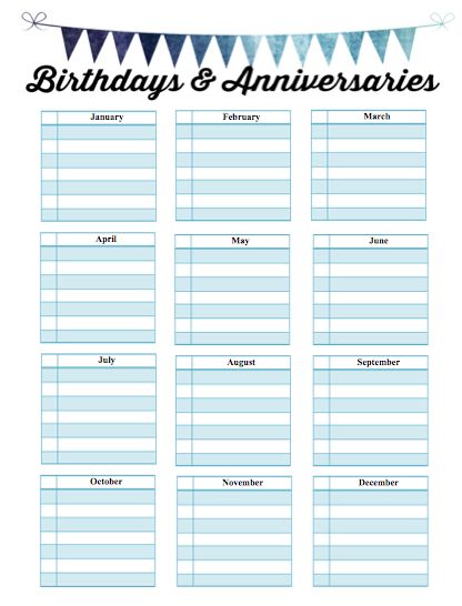 Birthday Organizer, Keepsake Ideas, Organization Planner, Book Planner, Composition Notebooks, Organizational Ideas, Home Binder, Birthday Reminder, Printable Calendar Template