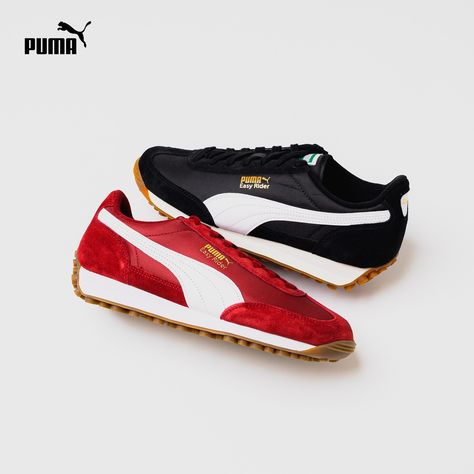 Step back in time with these '70s-inspired Easy Rider Vintage trainers from PUMA! Available now at our stores! 🛒👟 ⁠ ⁠ #topsandbottoms #VintageVibes #PUMAStyle #VintageVibes #RetroStyle #SneakerObsession #PUMAStyle #ThrowbackKicks #70sInspired #FootwearFaves #ClassicCool #StreetStyle #FashionFootwear #SneakerLove #CasualChic #UrbanFashion #SuedeSneakers #EverydayComfort Puma Easy Rider, Vintage Trainers, Vintage Sneakers, Easy Rider, Puma Mens, 70s Inspired, Step Back, Suede Sneakers, Back In Time