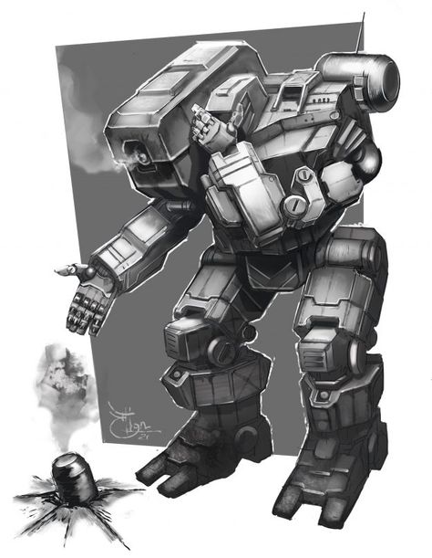 Battletech Art, Battle Mech Concept Art, Battletech Warhammer, Giant Mecha Concept Art, Heavy Mech Concept Art, Battletech Infantry Art, Robot Mechanics, Nerd Memes, Uss Missouri