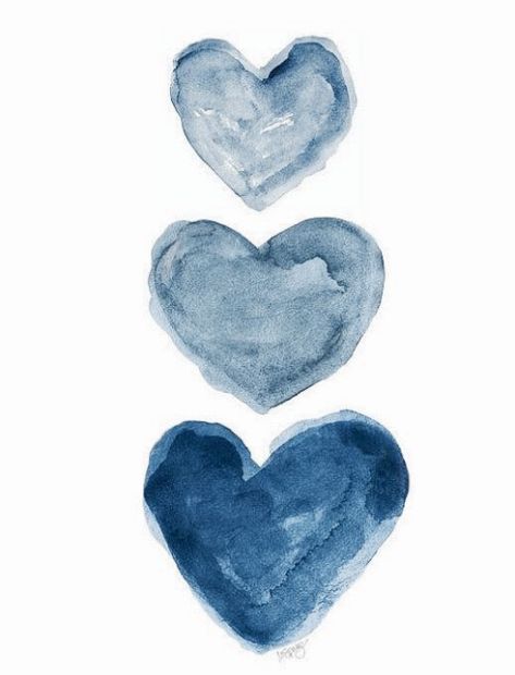 Indigo Walls, Image Bleu, Photo Bleu, Navy Blue Art, Baby Poster, Everything Is Blue, Desain Quilling, Blue Hearts, Watercolor Heart