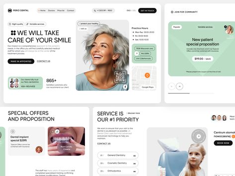 Clinic Website Design, Space Website, Dental Website, Dental Design, Loyalty Program, Design Ui, Coworking Space, Website Design Inspiration, Ux Ui