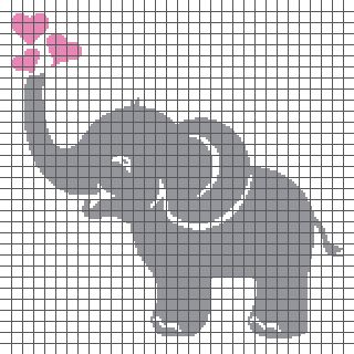 Granny Square Häkelanleitung, Crochet Elephant Pattern, Elephant Baby Blanket, Crochet Patterns Filet, Elephant Blanket, Crochet Elephant, Pola Kristik, Cross Stitch Baby, Elephant Pattern