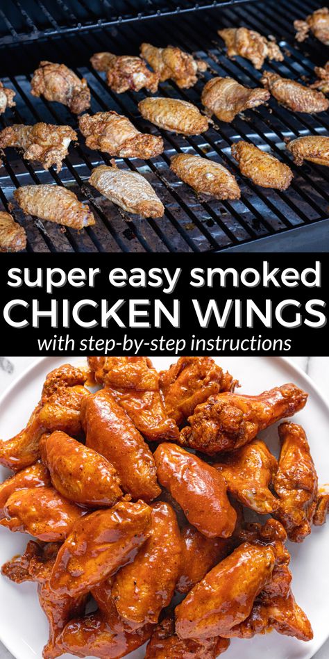 This smoked chicken wing recipe is the best because it combines the perfect balance of flavor and texture. It's super simple to throw together and the wings will come out perfectly every single time! Smoked Chicken Wings Recipe, Midnight Pasta, Rigatoni Bolognese, Paleo Bbq Sauce, Ravioli Soup, California Burrito, Smoked Wings, Lobster Ravioli, Smoked Chicken Wings