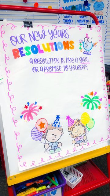 New Years Resolution Anchor Chart Kindergarten, New Year’s Resolution Classroom, January Anchor Chart, New Year Same Rules Anchor Chart, New Year Same Expectations Anchor Chart, Christmas Anchor Charts Kindergarten, New Year Resolution Ideas For Kids Classroom, New Years Student Activities, January Classroom Expectations