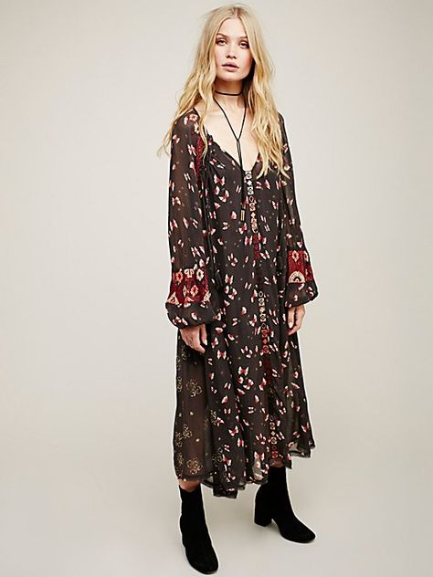 Chic Maxi Dresses, Sheer Maxi Dress, Sheer Kimono, Free People Clothing, Denim And Supply, Kimono Dress, Fit N Flare Dress, Sheer Dress, Bohemian Chic