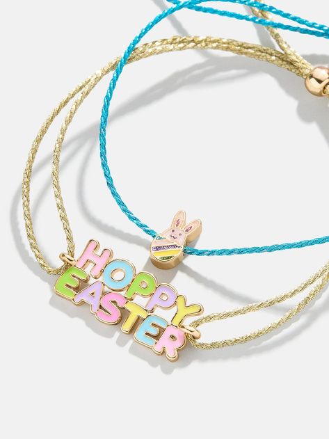 Kids' Hoppy Easter Bracelet Set - Multi | BaubleBar (US) Easter Accessories, Tie Bracelets, Bunny Sitting, Ice Cream Kids, Personalised Placemats, Ballerina Kids, Donuts Earrings, Holiday Headbands, Placemats Kids