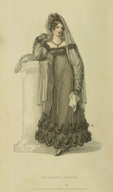 Ackermann's Repository | December 1818 Regency Clothing, Empire Fashion, Regency Era Fashion, Historic Fashion, Regency Period, 1800s Fashion, Regency Dress, Regency Fashion, Georgian Era