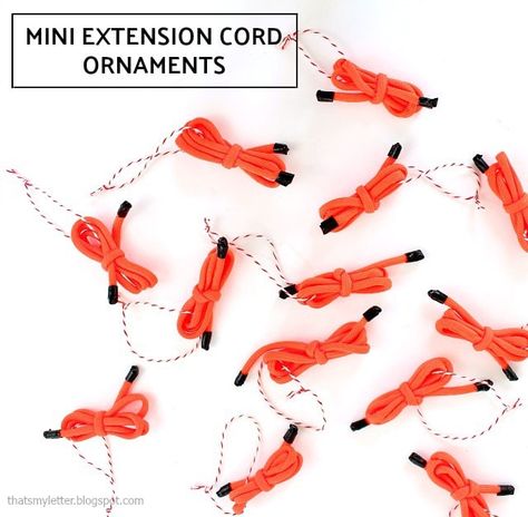 mini extension cord ornament Spray Paint Ornaments, Mini Extension, Paint Ornaments, Mini Tools, Letter Diy, Handmade Holiday Gifts, Ornament Storage, Acrylic Craft Paint, Celebrating Christmas