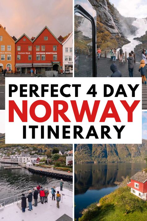 Maximise your short trip to Norway with my 4-day itinerary. Explore breathtaking fjords, vibrant cities like Oslo and Bergen, and immerse yourself in the stunning natural beauty that Norway has to offer. Oslo Fjord Norway, Norway Must See, Norway In February, Traveling To Norway, Norway Travel Itinerary, Norway Frozen, Harstad Norway, Things To Do In Norway, Norway Roadtrip