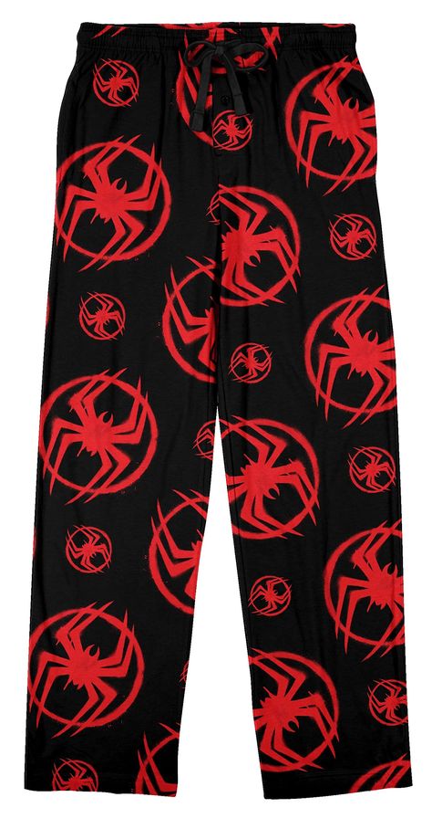 Miles Morales Logo, Spider Logo, Kawaii Logo, Spider Man Across The Spider Verse, Spider Man Miles Morales, Cozy Sleepwear, Red Spider, Across The Spider Verse, Cute Pajama Sets