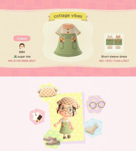 Acnh Gardener Outfit, Sunflower Animal Crossing, Acnh Cottagecore Dress, Acnh Summer Clothes, Animal Crossing Dress Codes, Acnh Dress Design, Acnh Cottagecore Clothes, Acnh Sunflower, Acnh Dress Design Codes