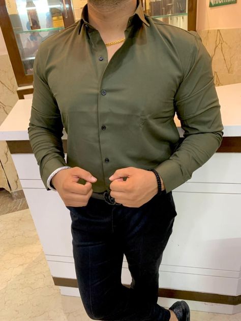 21 INSIDE SHIRT 🔥 *RESTOCK* 🔥 *RESTOCK*🔥 🔥🔥 LYCRA SHIRTS FOR MEN 😎👔 💯💚 OLIVE GREEN 💚💯 HOT SELLING ARTICLE ❤️ 🔥 stretchable 🔥🔥 😍 imported Lycra fabrics Full Sleeve SHIRTS🔥🔥🔥 Stitching 😍 buttons 😍 shoulder 😍 packing 🔥🔥 Quality 🔥 Size M L & XL ✅ Price...850/- Free shipping 😍😍 *NOTE:-* *QUALITY FULL SATISFACTION* *AFTER WASH FULL GUARANTEE* *NO SHRINKAGE NO COLOUR FADE* *ALL STANDARD SIZES* *FULL STOCK NOW* Men Olive Green Shirt Outfit, Olive Green Dress Shirt Men, Green Shirt Combination Men, Lycra Shirts Men, Olive Shirt Outfit Men, Olive Green Shirt Outfit Men, Formal Combination For Men, Army Green Dress Outfit, Olive Green Shirt Outfit