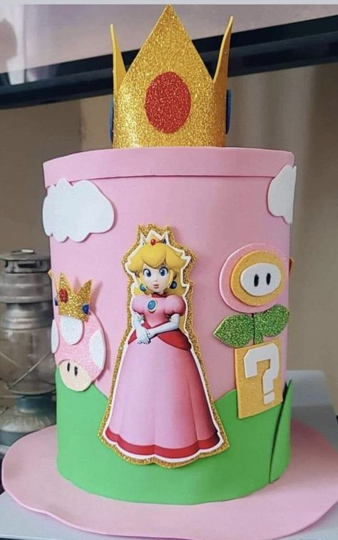 Princess Peach Valentine Box Ideas, Princesses Peach, Birthday Signs, Mario Birthday Party, Princesa Peach, Easter Party Decor, Mario Birthday, Mario Bros., Valentine Box