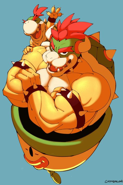 King Koopa, Mario Fan Art, Super Mario Games, Arte Peculiar, Mario Nintendo, Super Mario Art, Nintendo Art, Mario Art, Mario And Luigi