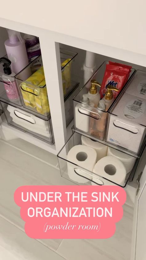 Bathroom Towel Storage Under Sink, Hair Stylist Drawer Organization, Storage For Under Bathroom Sink, Bathroom Undersink Organisation, Under Cabinet Bathroom Organization, Closet And Drawer Organization, Home Edit Drawer Organization, The Home Edit Bedroom, Home Edit Shoe Organization