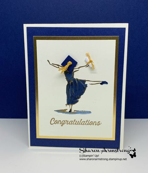 Stampin Up Graduation Cards, Graduation Cards Handmade, Cards Easy, Grad Cards, Invitation Video, Graduation Party Invitation, Card Techniques, Graduation Card, Graduation Party Invitations